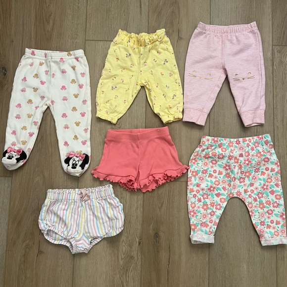 9 pairs of bottoms 3M and 3M Colorful Baby Girl Pants and Shorts Set - Picture 1 of 14